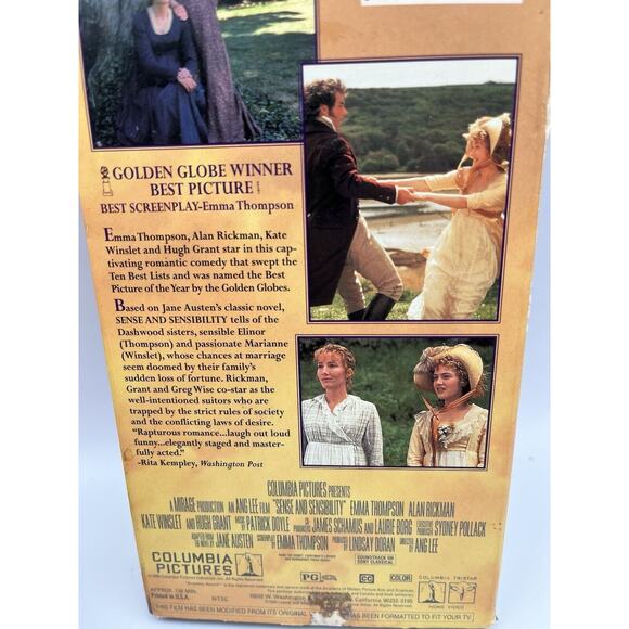 Sense and Sensibility (1995) VHS Tape (PG) Hugh Grant - Picture 4 of 5